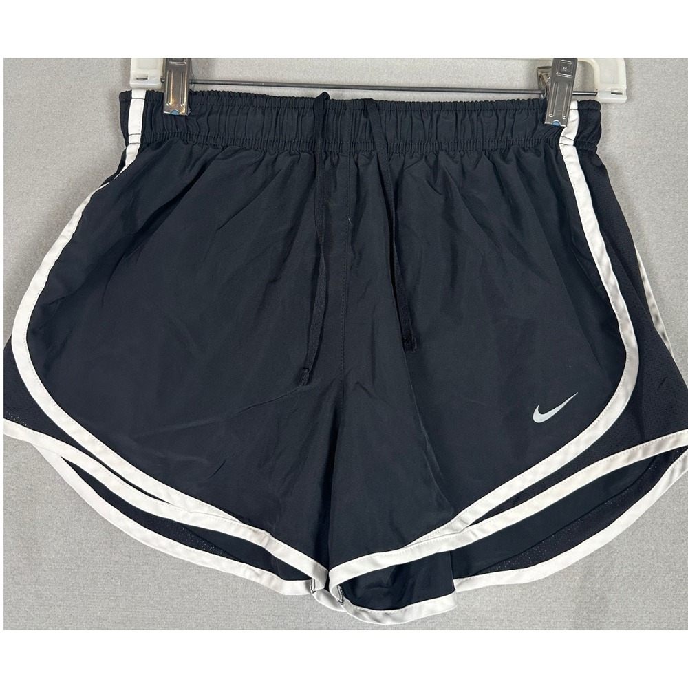 Nike Shorts Womens Medium Tempo Black Dri-FIT Running Athletic Stretch Waist